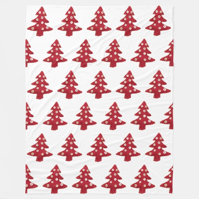 Couverture Polaire Artisanat de Noël avec Motif à boutons (Devant)