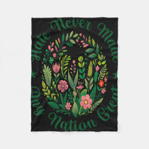 Couverture Polaire Artistic Floral Democrat Président Libéral Anti Tr