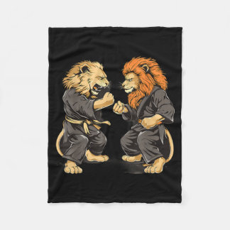 Couverture Polaire Arts Martiaux Taekwondo Lion Mma Kickboxing Kung F