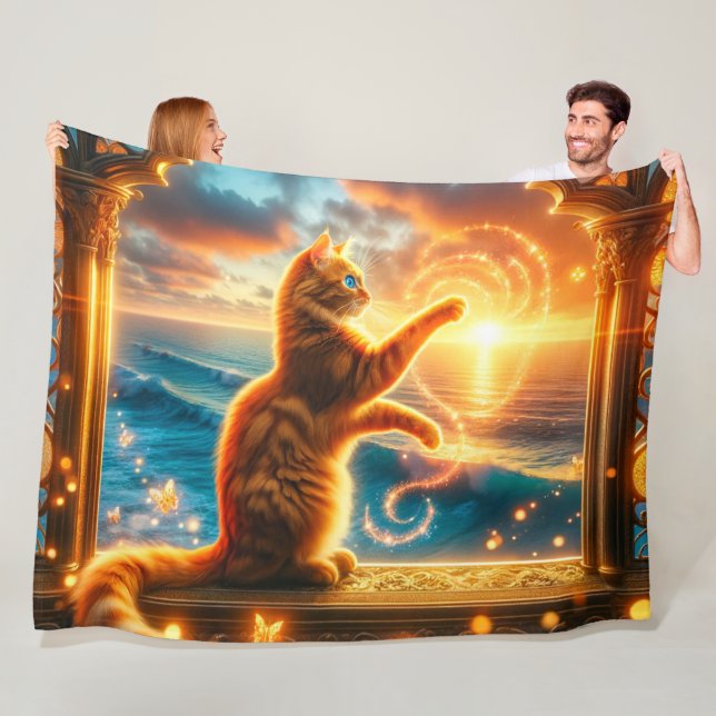 Couverture Polaire Artsy Cat (En situation)