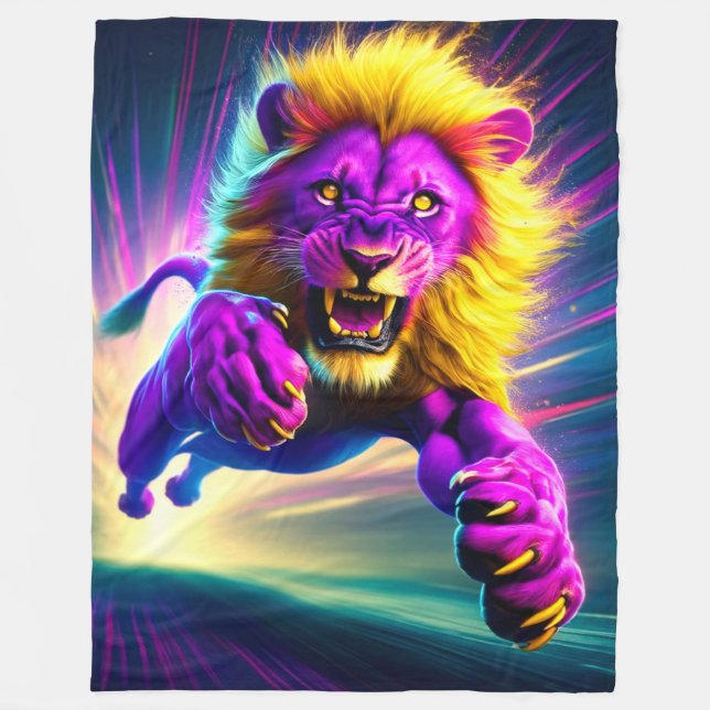 Couverture Polaire Artsy Lion (Devant)