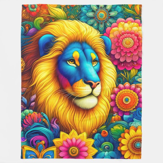 Couverture Polaire Artsy Lion (Devant)