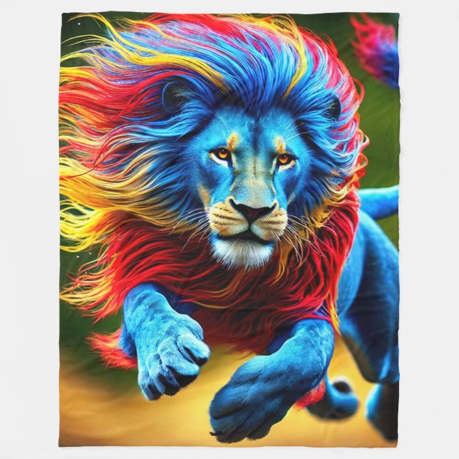 Couverture Polaire Artsy Lion (Devant)