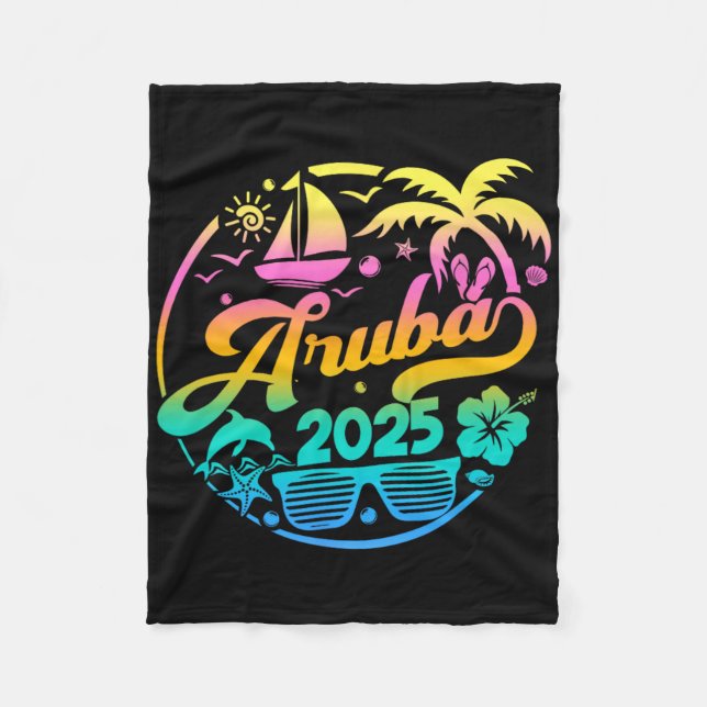 Couverture Polaire Aruba 2025 Family Vacation Beach Matching Group (Devant)