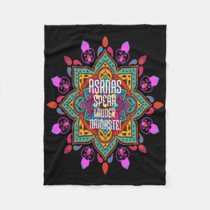 Couverture Polaire Asanas coulent plus fort avec Namaste Mandala vibr
