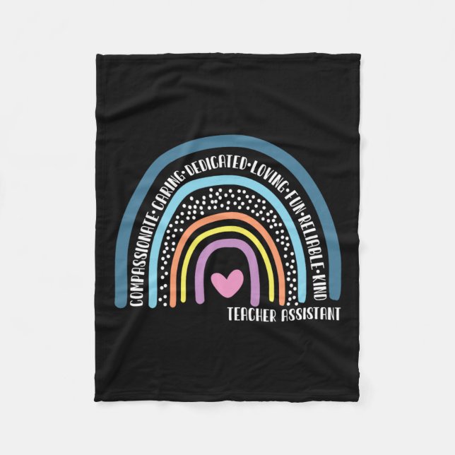 Couverture Polaire Assistant Cute arc-en-ciel (Devant)