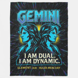 Couverture Polaire Astrologie inspirée par la bande rock de Gemini Zo