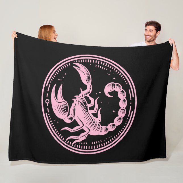 Couverture Polaire Astrologie Signe Zodiaque Scorpion Rose (En situation)