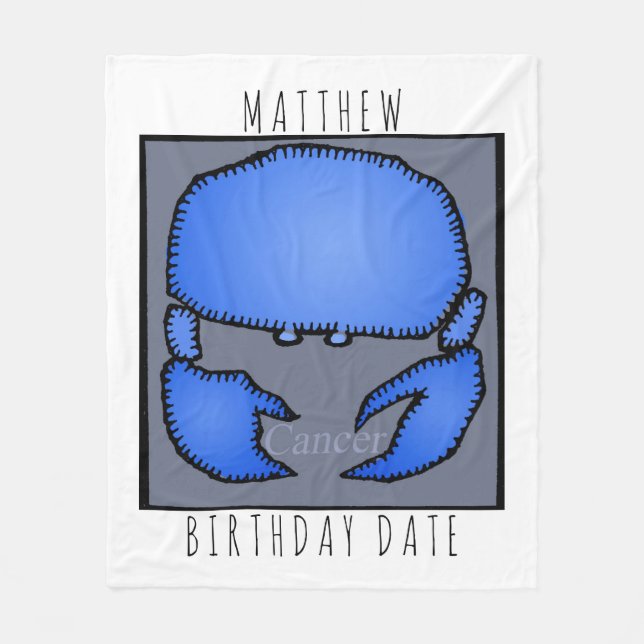 Couverture Polaire Astrologie Zodiac Cancer Signal Anniversaire B (Devant)