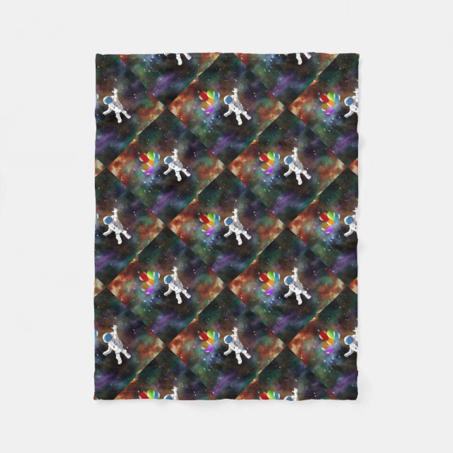Couverture Polaire Astronaut avec ballons (Devant)