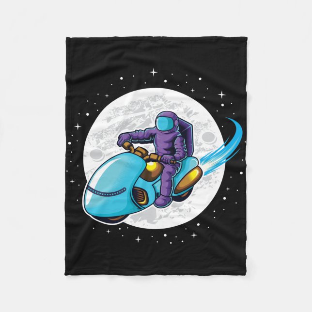 Couverture Polaire Astronaute cavalier dans l'espace (Devant)