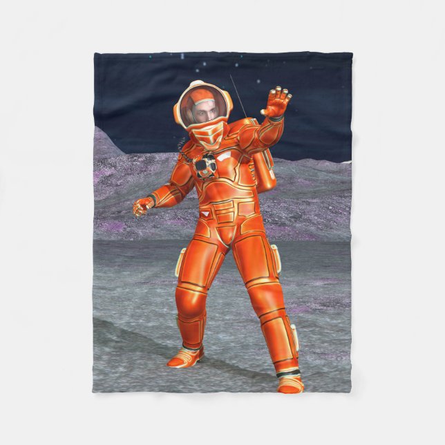 Couverture Polaire Astronaute Explorateur de l'espace martien sur une (Devant)
