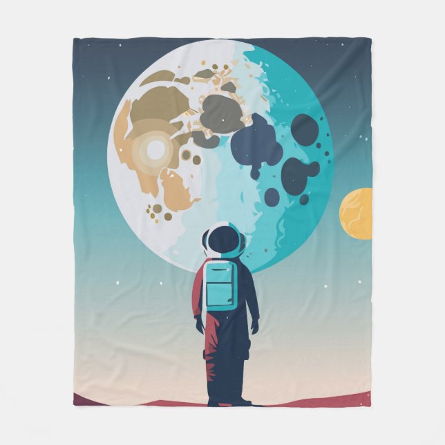Couverture Polaire Astronaute solitaire (Devant)