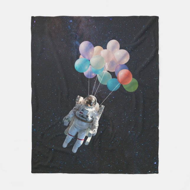 Couverture Polaire Astronaute Stars & Space Colorful Balloons (Devant)