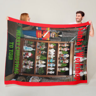 Couverture Polaire Atelier de père Noël Nutcrackers Fleece Blanket
