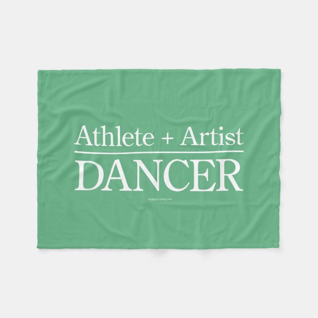 Couverture Polaire Athlète + Artiste = danseur (Devant (Horizontal))