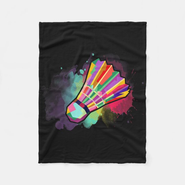 Couverture Polaire Athlete Men Women Kids Shuttle Badminton Colorful  (Devant)