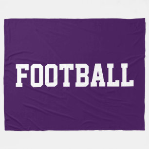 Couverture Polaire Athlétique Sportif Blanc Texte FOOTBALL Sur Fond V