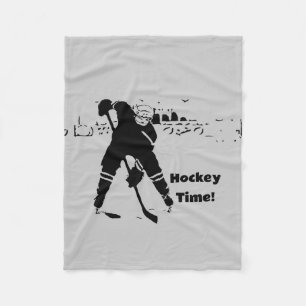 Couverture Polaire Attente de la canette - Joueur de hockey