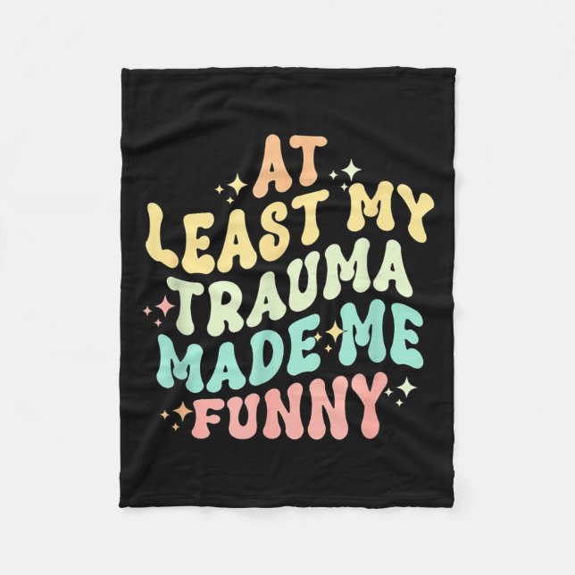 Couverture Polaire Au moins ce traumatisme m'a rendu hilarant - Menta (Devant)