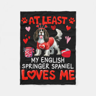 Couverture Polaire Au moins l'English Springer Spaniel m'aimant Valen