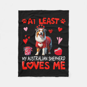 Couverture Polaire Au Moins Mon Berger Australien Qui M'Aime Valentin