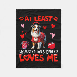 Couverture Polaire Au Moins Mon Berger Australien Qui M'Aime Valentin