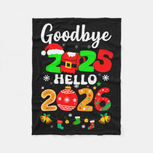Couverture Polaire Au revoir 2025 Bonjour 2026 Bonne Saint-Sylvestre
