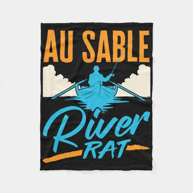 Couverture Polaire Au Sable River Rat Rafting Canoeing Fishing Boatin (Devant)