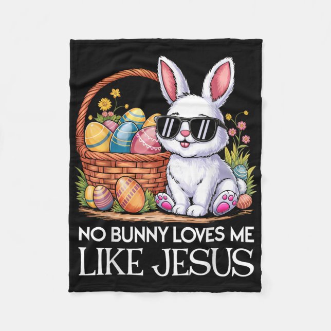Couverture Polaire Aucun Lapin Ne M'Aime Comme Jésus Fête Religieuse  (Devant)