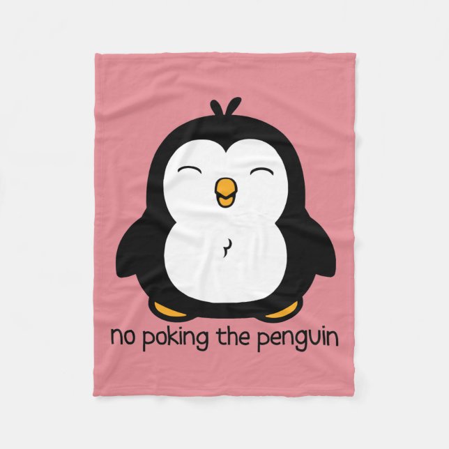 Couverture Polaire Aucun pousser le pingouin (Devant)