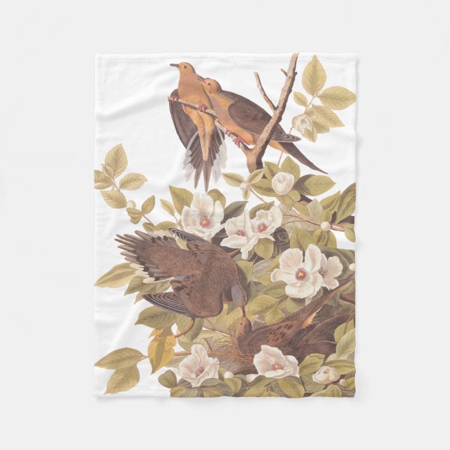 Couverture Polaire Audubon Carolina Turtle Dove Fleece Blanche (Devant)