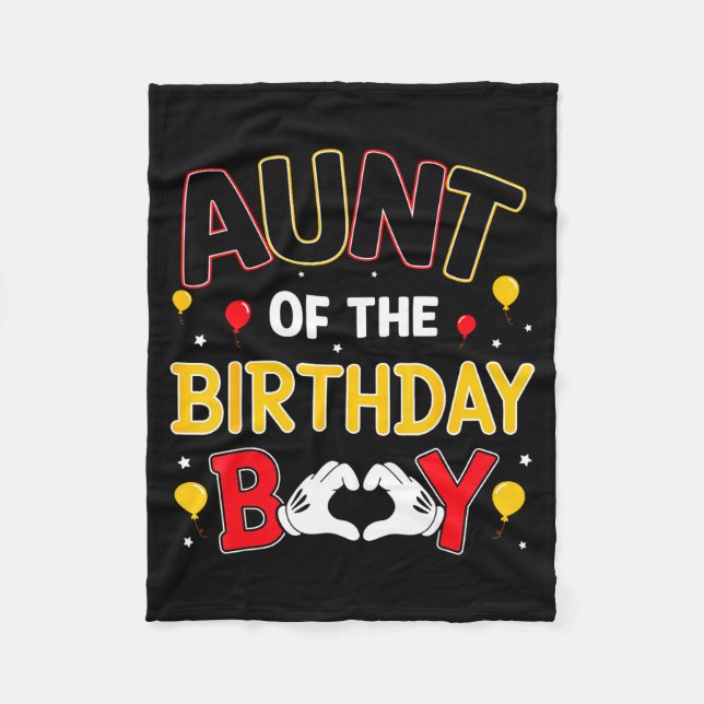 Couverture Polaire Aunt Of The Birthday Boy Matching Family Birthday  (Devant)