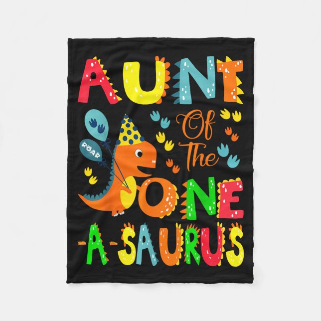Couverture Polaire Aunt Of The One-a-saurus 1st Birthday Boy Dinosaur (Devant)