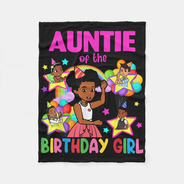 Couverture Polaire Auntie Of Birthday Girl Gracie Birthday Dolls Girl (Devant)