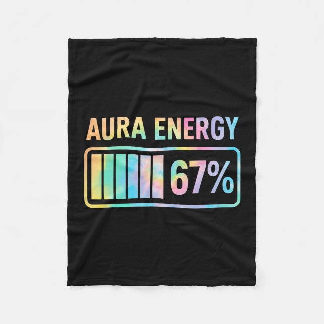 Couverture Polaire Aura Energy 67 Funny Six Seven Meme Gen Alpha Slan (Devant)