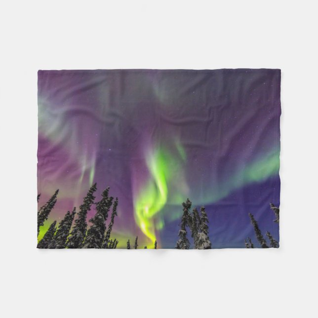 Couverture Polaire Aurora Borealis | Fairbanks, Alaska (Devant (Horizontal))