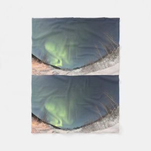 Couverture Polaire Aurore Boréale Lumières du Nord Arbres Nature Terr