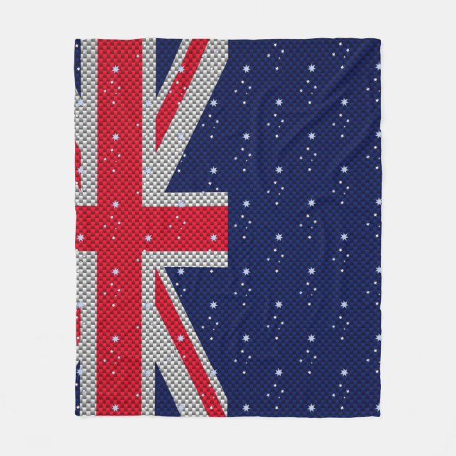 Couverture Polaire Australia Flag Design in Carbon Chrome Styles (Devant)