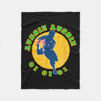 Couverture Polaire Australia Rugby, Wallabies Aussie Aussie Aussie Oi