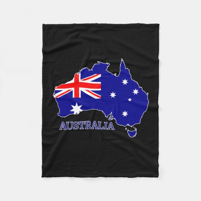 Couverture Polaire Australie Carte du drapeau Voyage (Devant)