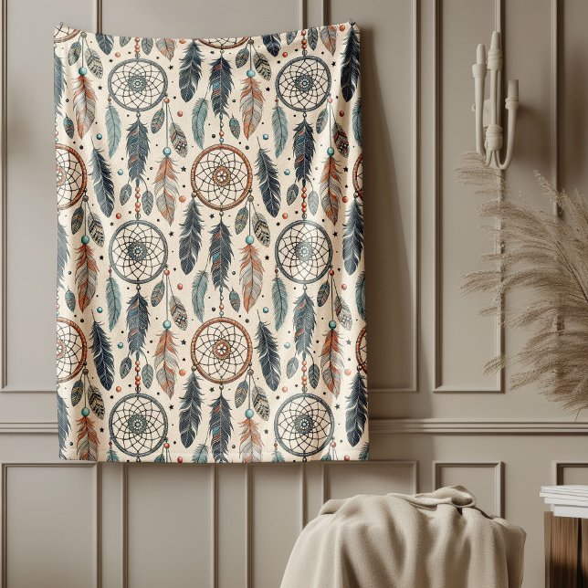 Couverture Polaire Authentic Tribal Bold Ethnic Motifs dreamcatcher (Authentic Tribal Bold Ethnic Patterns dreamcatcher Fleece Blanket)