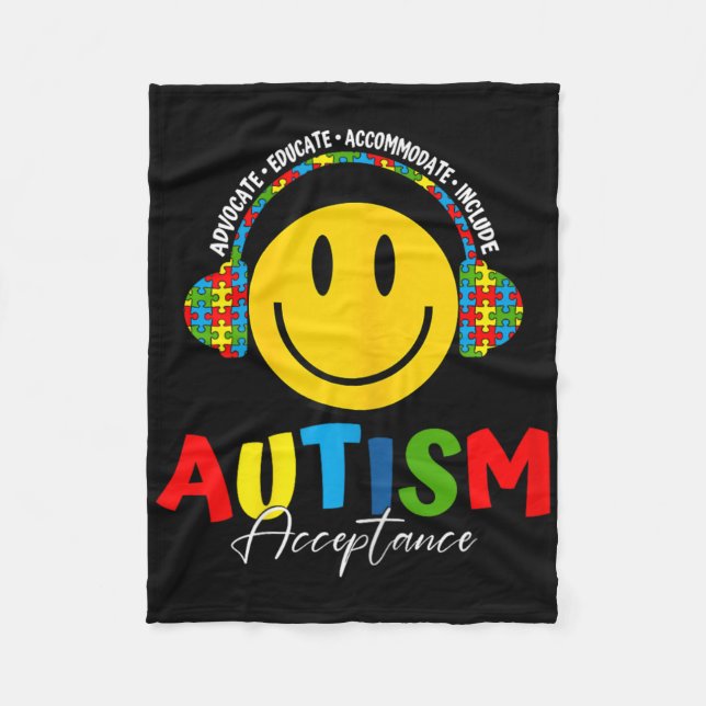 Couverture Polaire Autism Awareness Acceptance Special Education Teac (Devant)