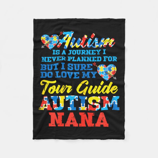 Couverture Polaire Autism Journey Never Planned Tour Guide Nana Grand (Devant)