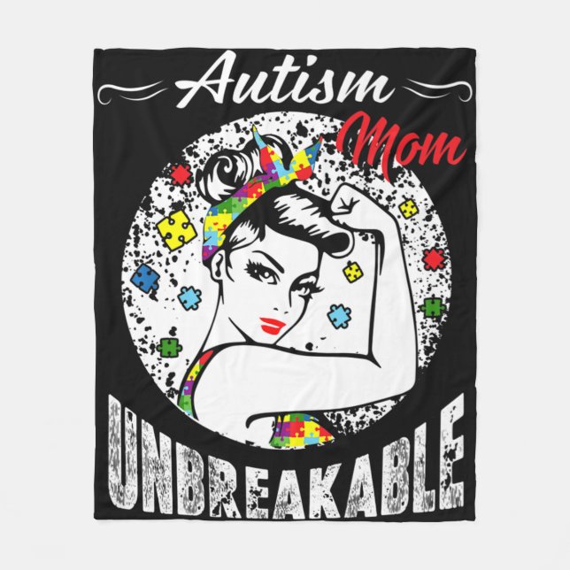 Couverture Polaire Autism Maman Sensibilisations sur l'autisme indest (Devant)