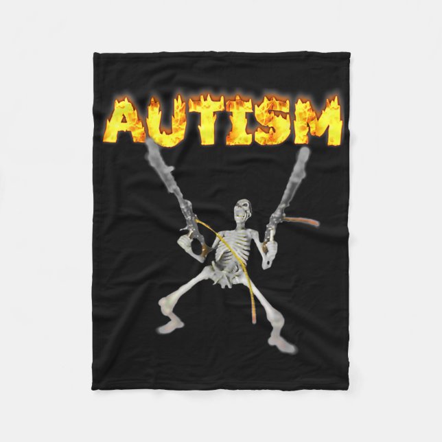 Couverture Polaire Autism Skeleton drôle Bizarrement Spécifique Mème  (Devant)