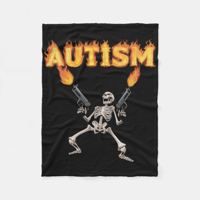 Couverture Polaire Autism Skeleton drôle Odly Spécifique Dank Meme (Devant)