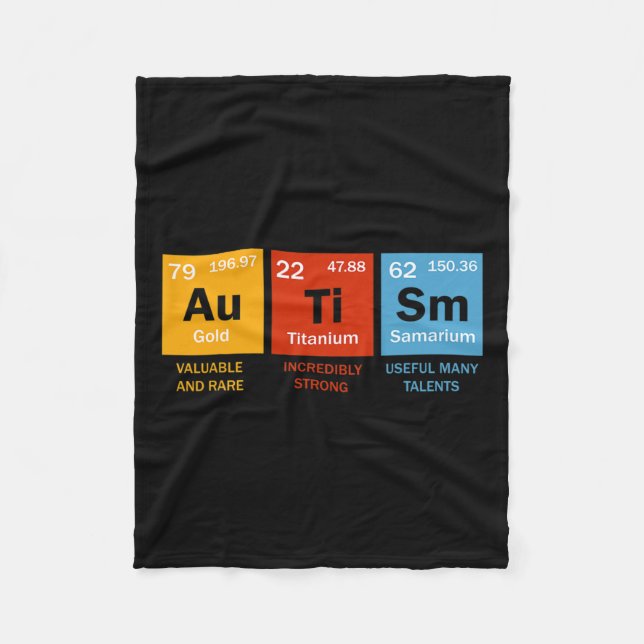 Couverture Polaire Autisme Chimie Tableau Périodique Éléments Autisme (Devant)