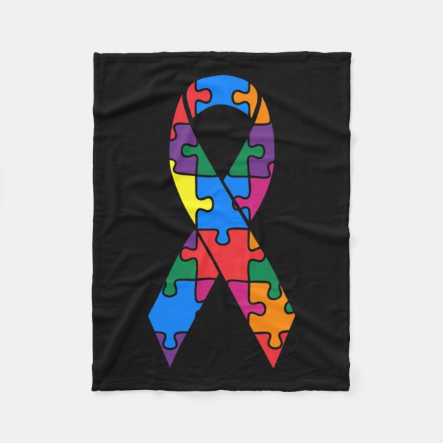 Couverture Polaire Autisme Ribbon Sensibilisation Plus Taille Femmes  (Devant)