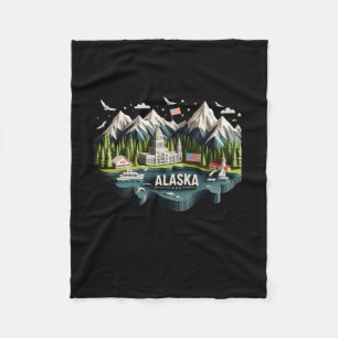 Couverture Polaire Autocollant Alaska State In Usa